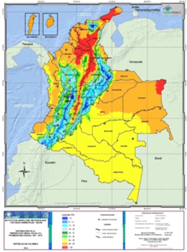regiones calidas en colombia