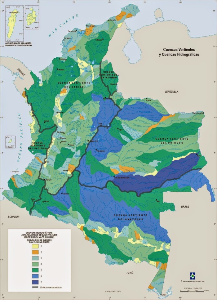 mapa hidrico de colombia